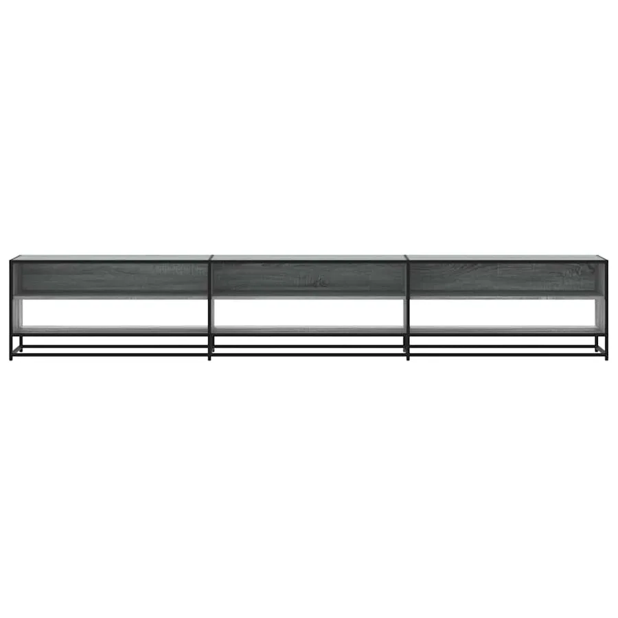 Meuble TV sonoma gris 270x40x46 cm bois d'ingénierie - 4
