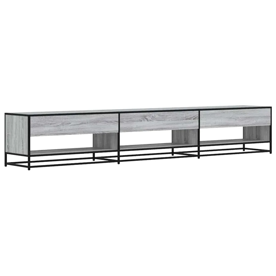 Meuble TV sonoma gris 270x40x46 cm bois d'ingénierie - 5