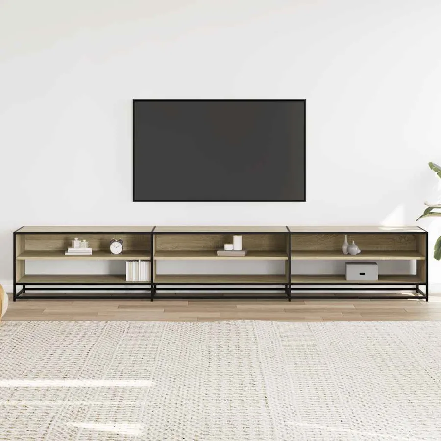 Meuble TV chêne sonoma 270x40x46 cm bois d'ingénierie - 3