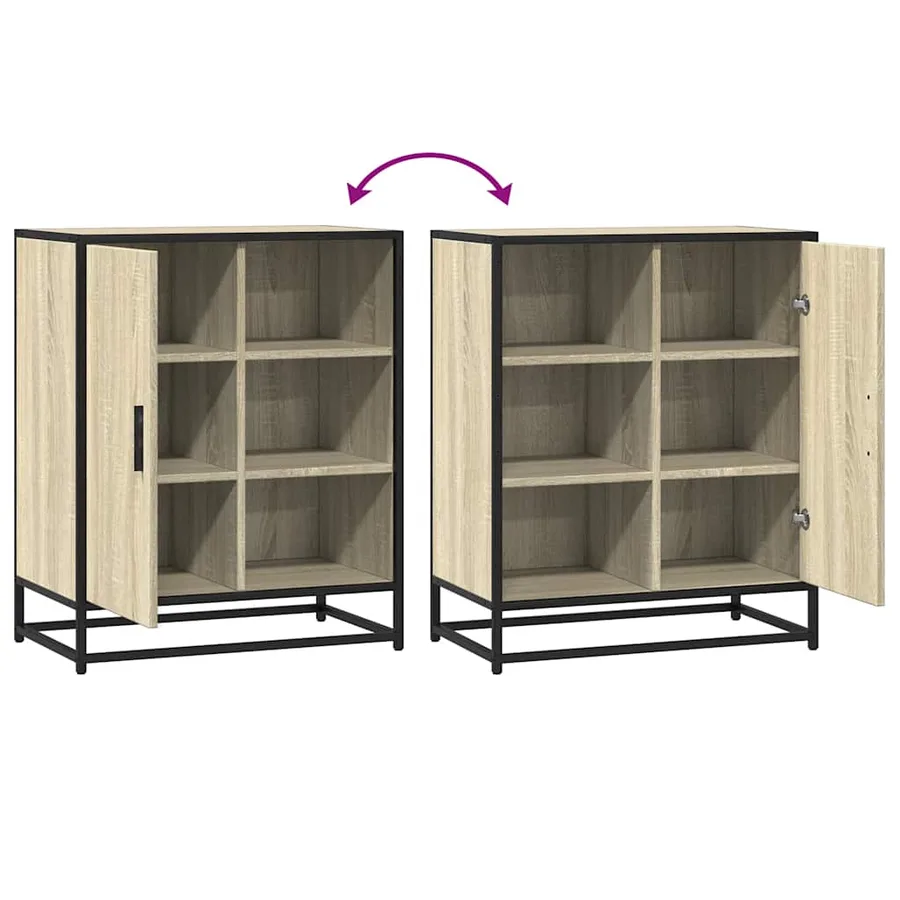 Buffet chêne sonoma 62x35x76 cm bois d'ingénierie - 8