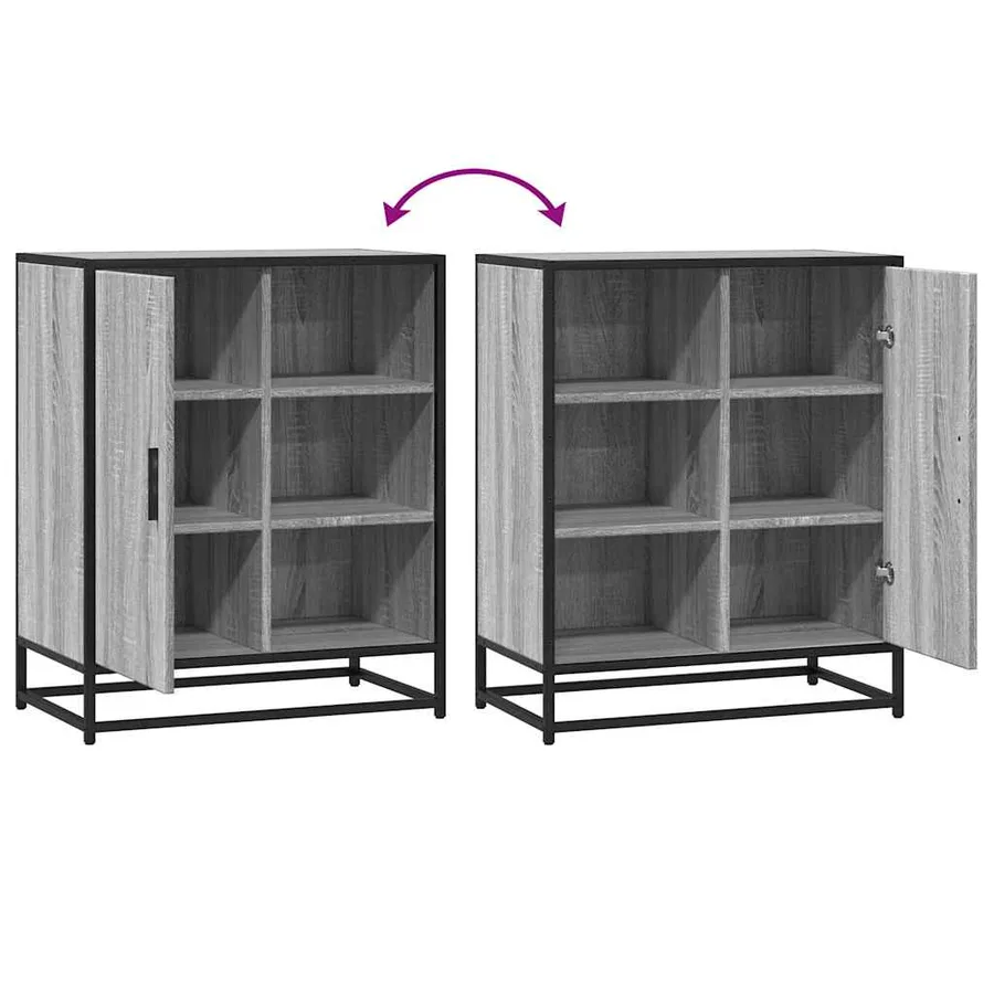 Buffet sonoma gris 62x35x76 cm bois d'ingénierie - 7