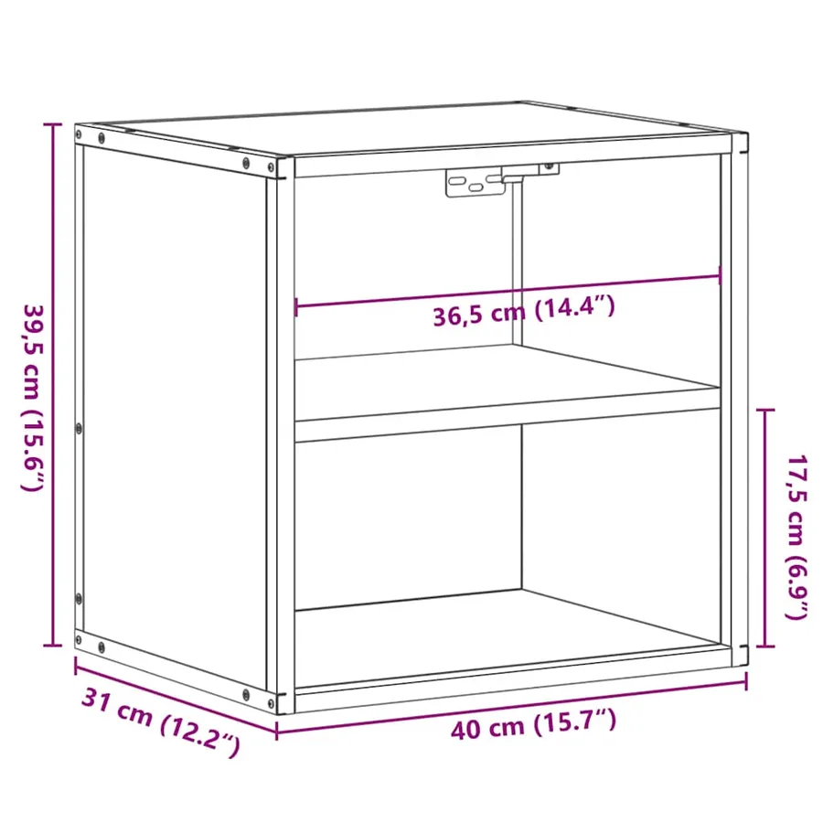 Tables de chevet murales 2 pcs Chêne fumé 40x31x39,5 cm - 12