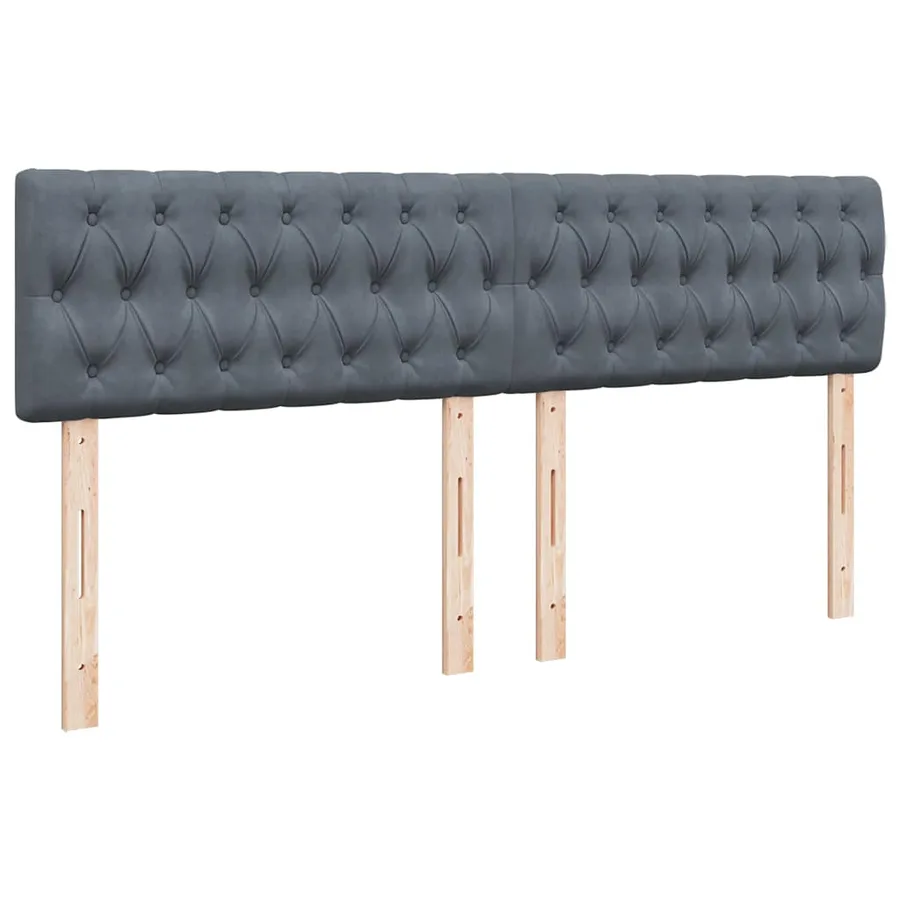 Cadre de lit ottoman avec matelas gris foncé 180x200 cm velours - 9