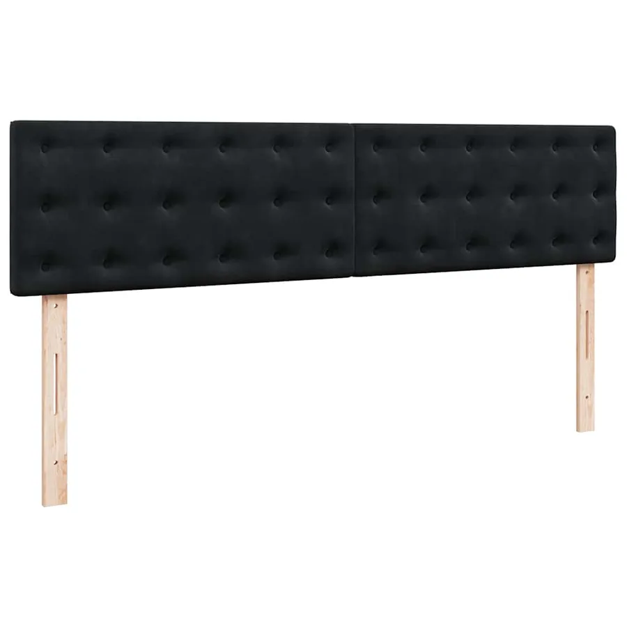 Cadre de lit ottoman avec matelas noir 180x200 cm velours - 10
