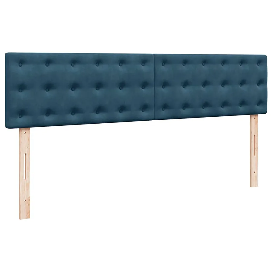 Cadre de lit ottoman avec matelas bleu foncé 180x200 cm velours - 10
