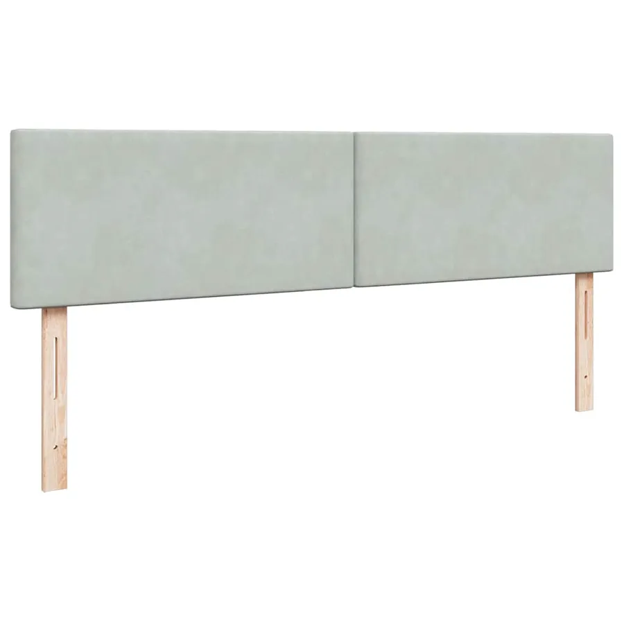 Cadre de lit ottoman avec matelas gris clair 200x200 cm velours - 8