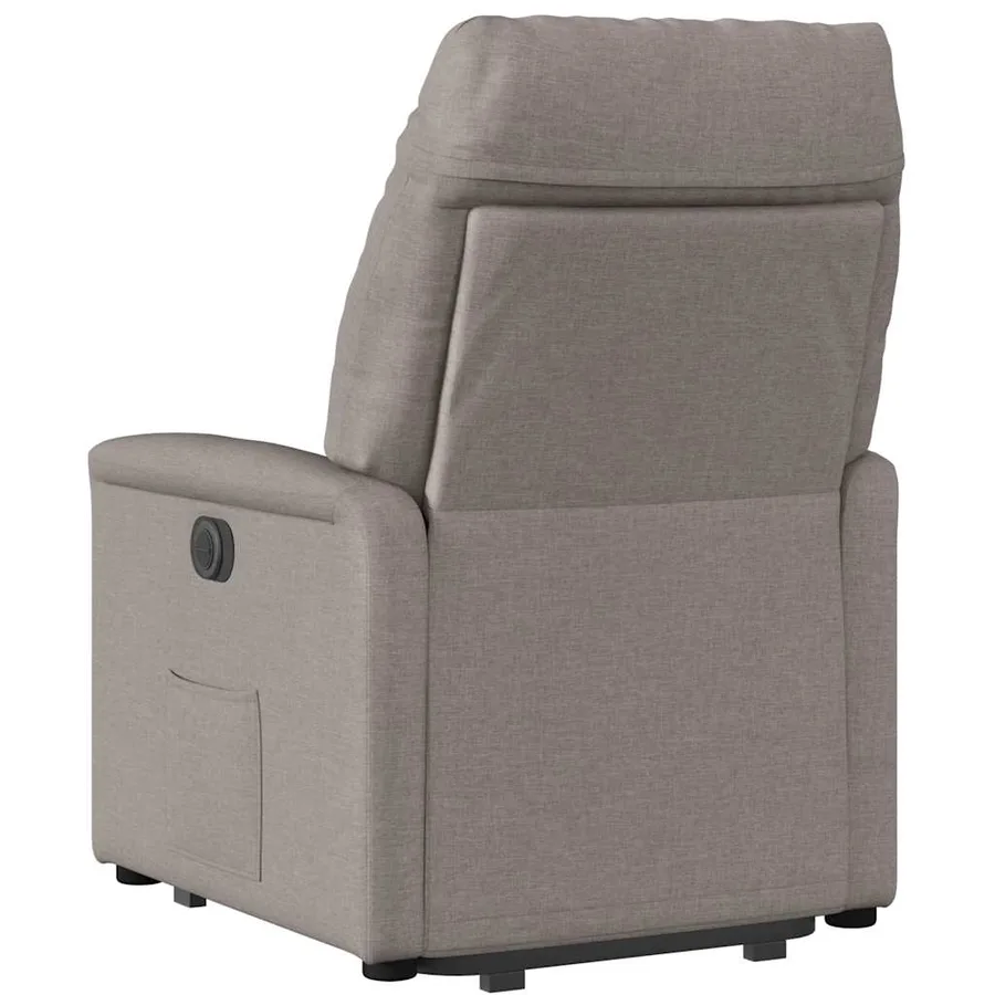 Fauteuil inclinable électrique taupe tissu - 5