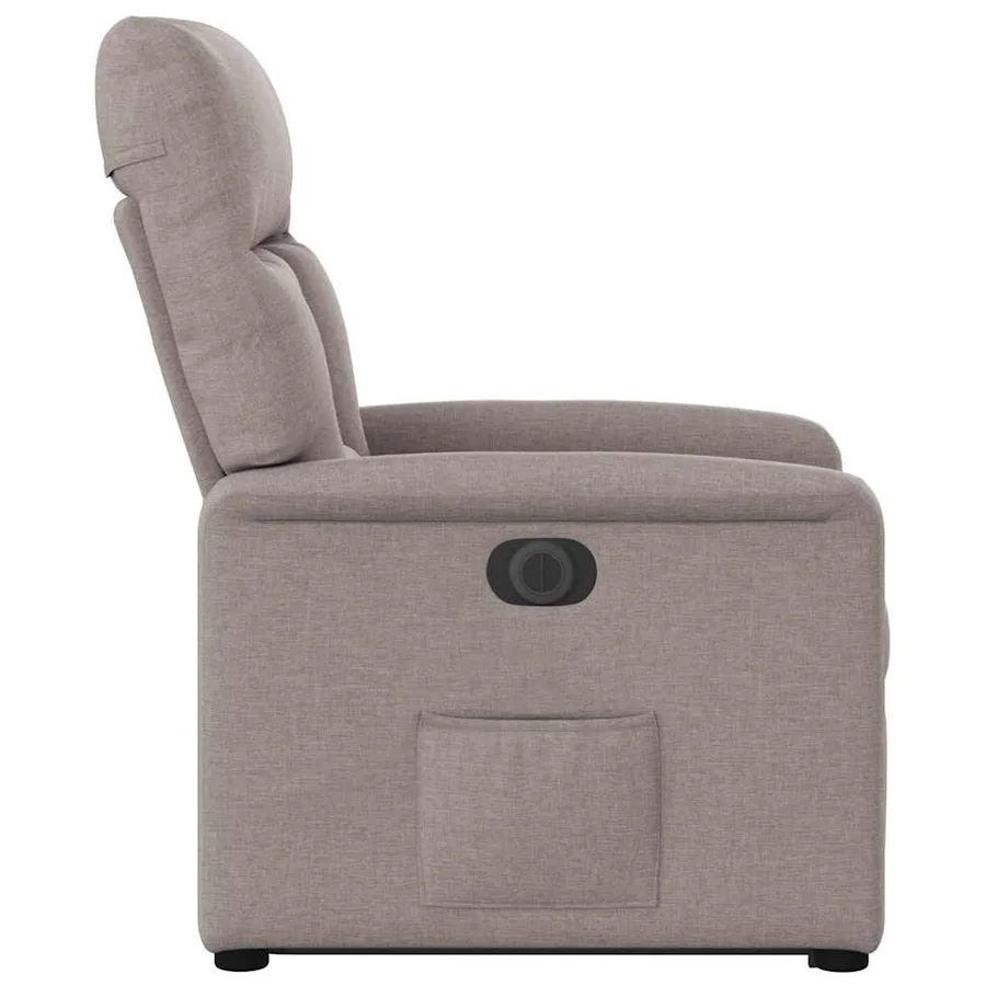Fauteuil inclinable électrique taupe tissu - 7
