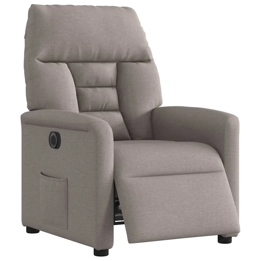 Fauteuil inclinable électrique Taupe Tissu - 3