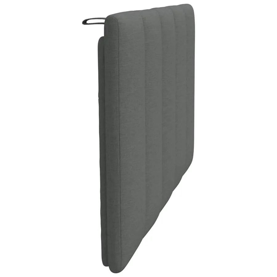 Coussin de tête de lit Hanko gris foncé 90 cm tissu - 5