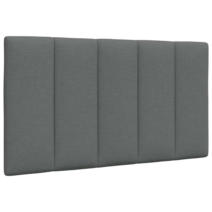 Coussin de tête de lit Hanko gris foncé 80 cm tissu