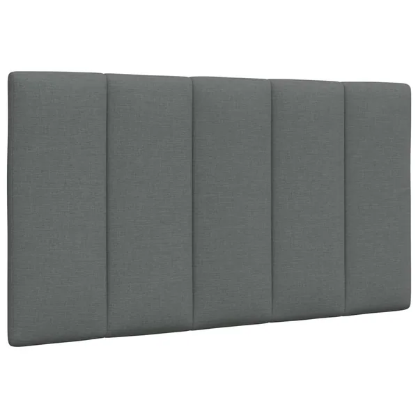 Coussin de tête de lit Hanko gris foncé 80 cm tissu