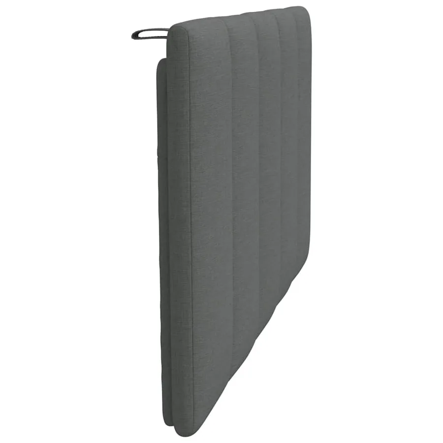 Coussin de tête de lit Hanko gris foncé 80 cm tissu - 5
