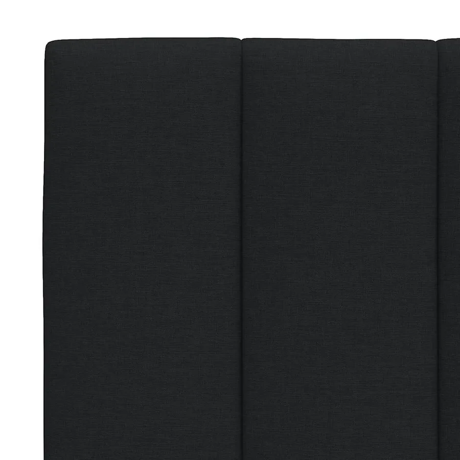 Lit avec matelas Hanko noir 90x190 cm tissu - 11