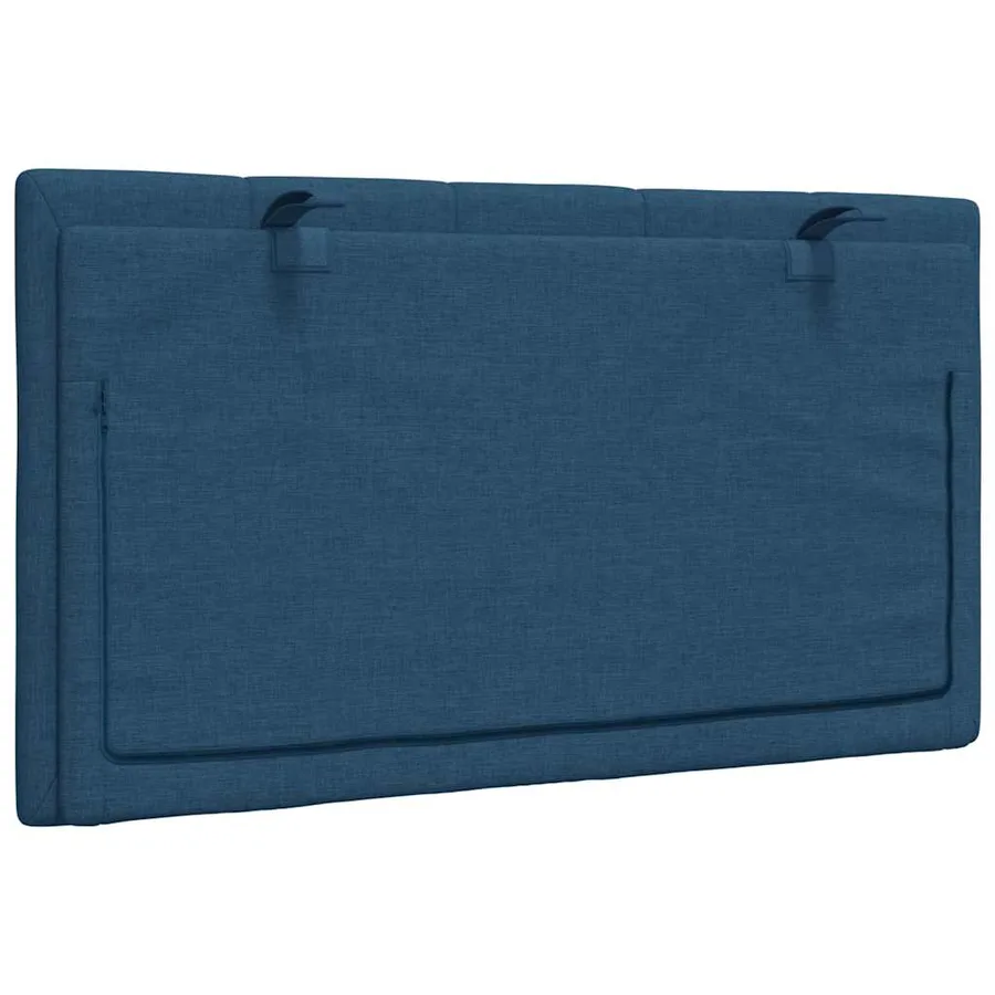 Coussin de tête de lit Hanko bleu 80 cm tissu - 6
