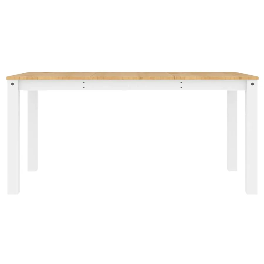 Ensemble à manger PANAMA 5 pcs blanc bois de pin massif - 9