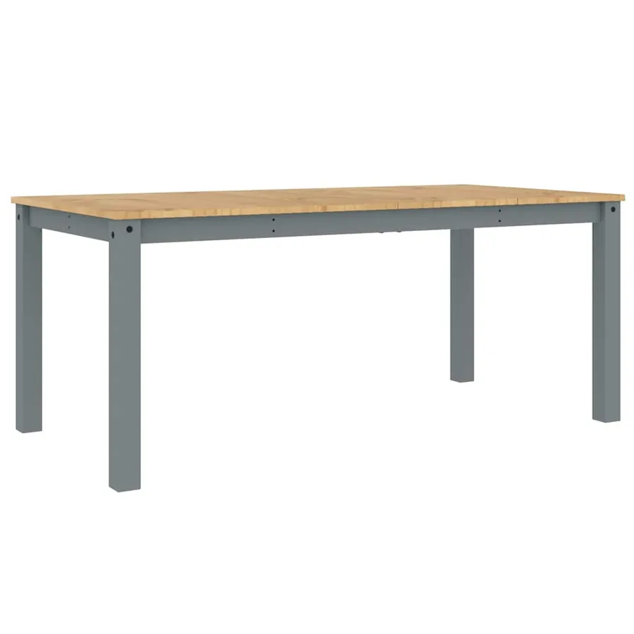 Ensemble à manger PANAMA 3 pcs gris bois de pin massif - 5