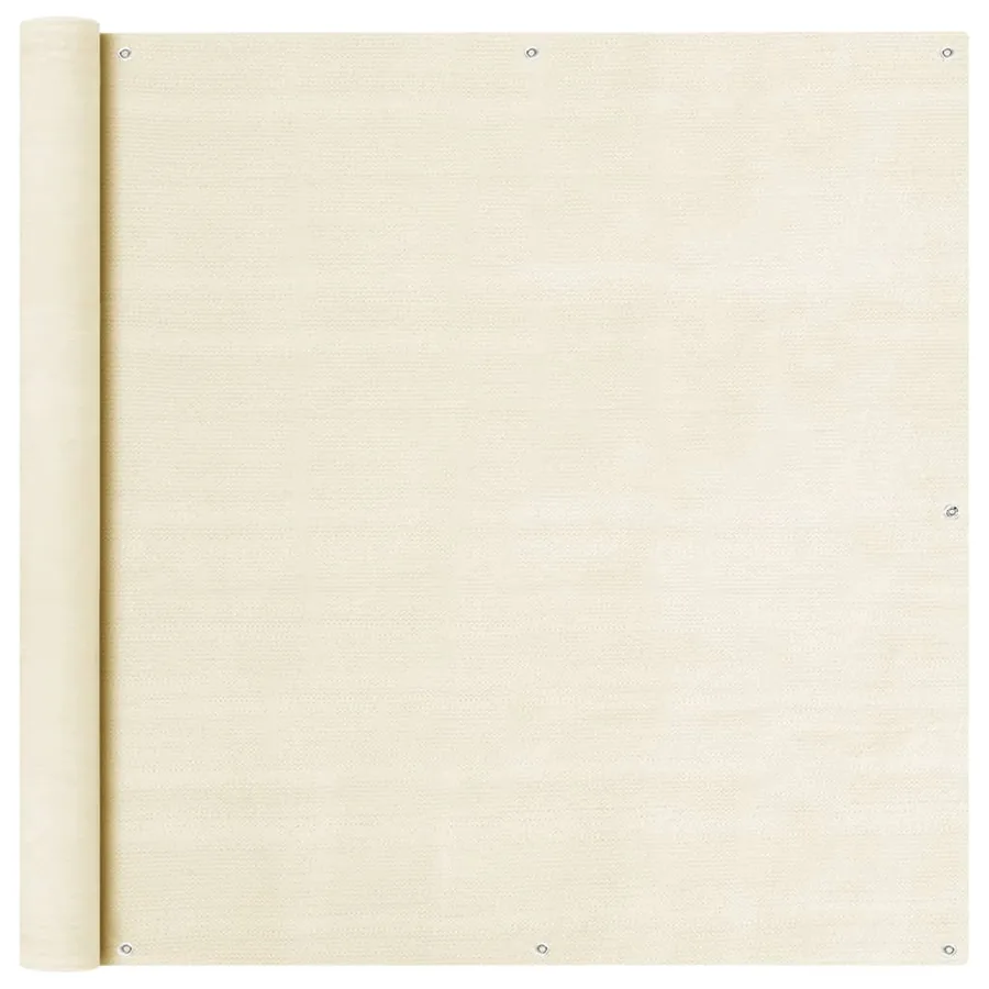 Écran de balcon Crème 120x500 cm PEHD