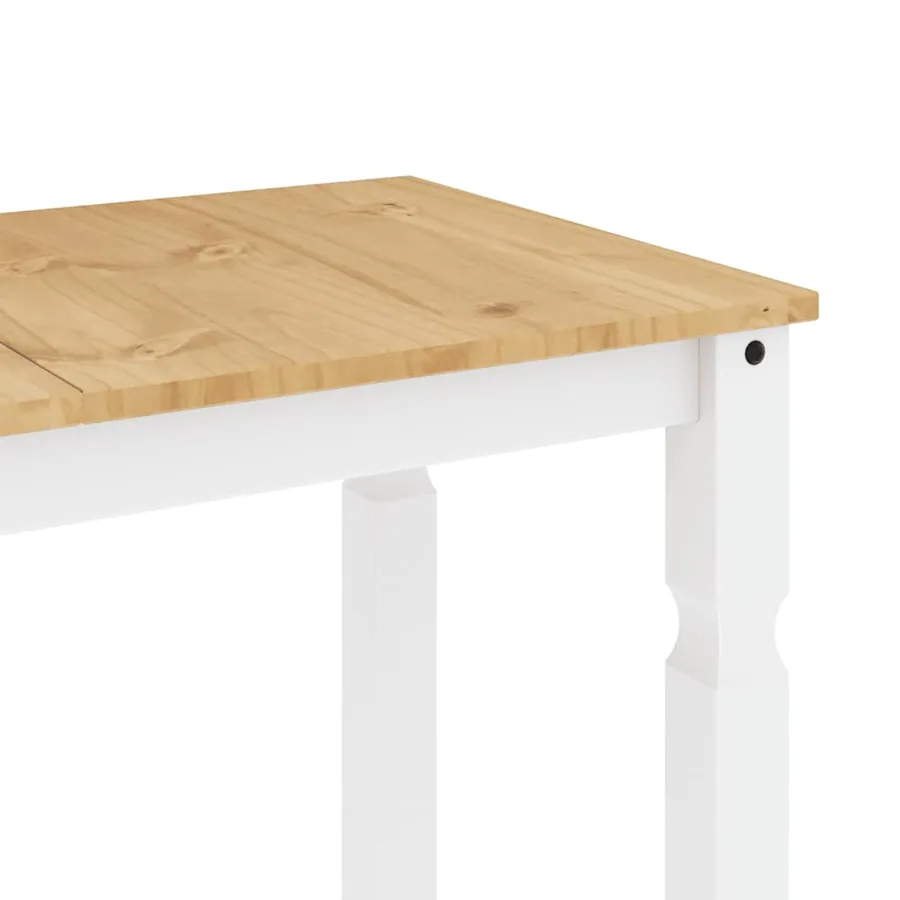Ensemble à manger PANAMA 5 pcs blanc bois de pin massif - 11