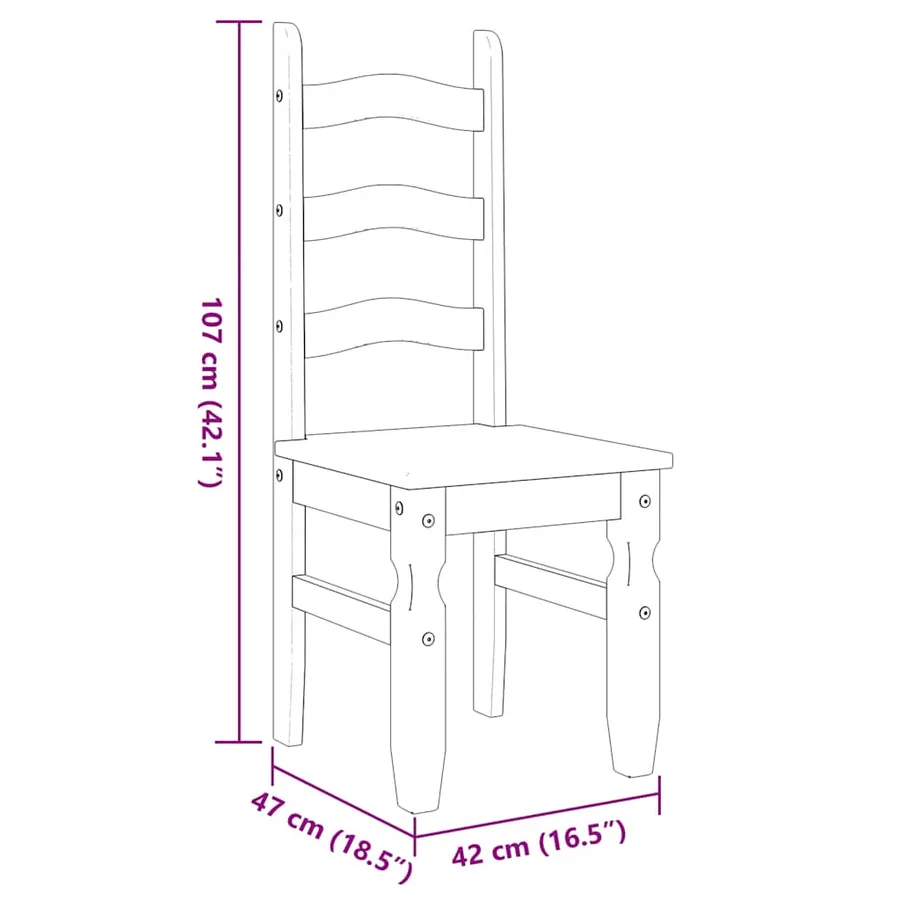 Ensemble à manger PANAMA 5 pcs blanc bois de pin massif - 13