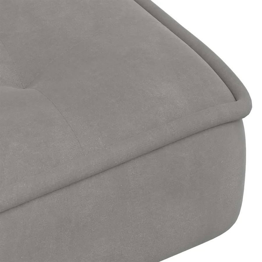 Chaise de relaxation avec tabouret Gris clair Velours - 10