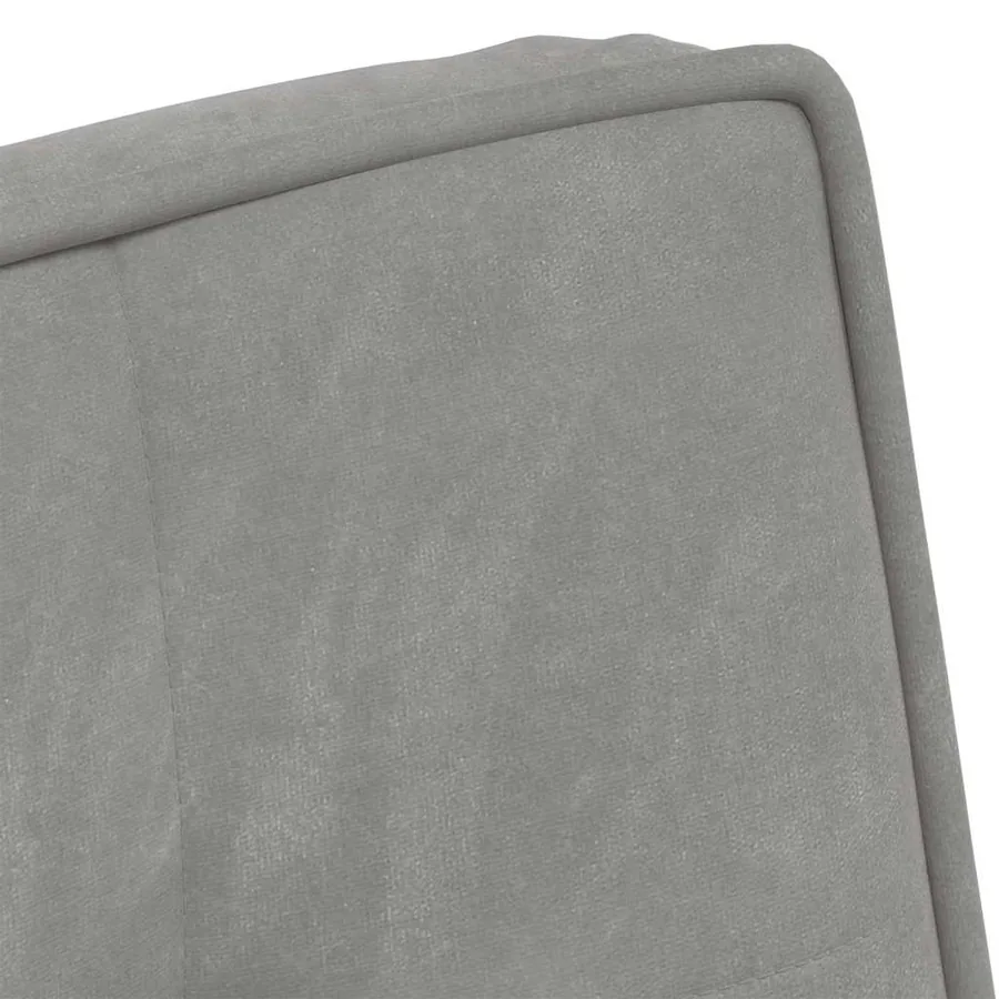 Chaise de relaxation avec tabouret Gris clair Velours - 9