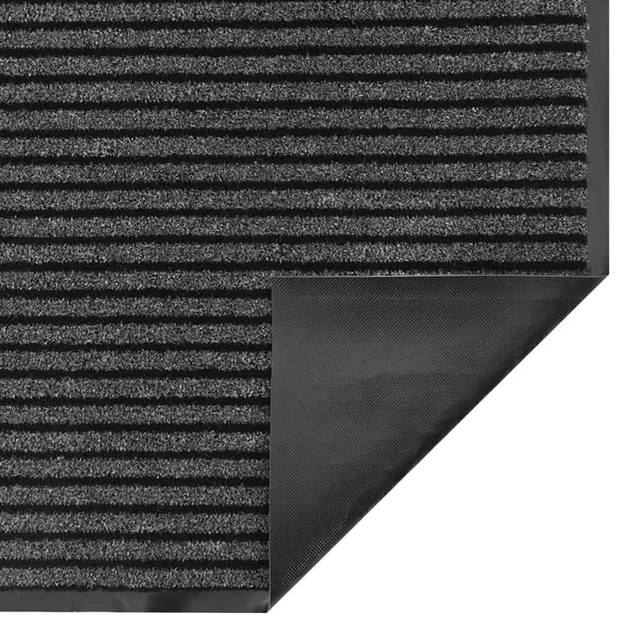 Paillasson noir et gris à rayures 115x300 cm - 5