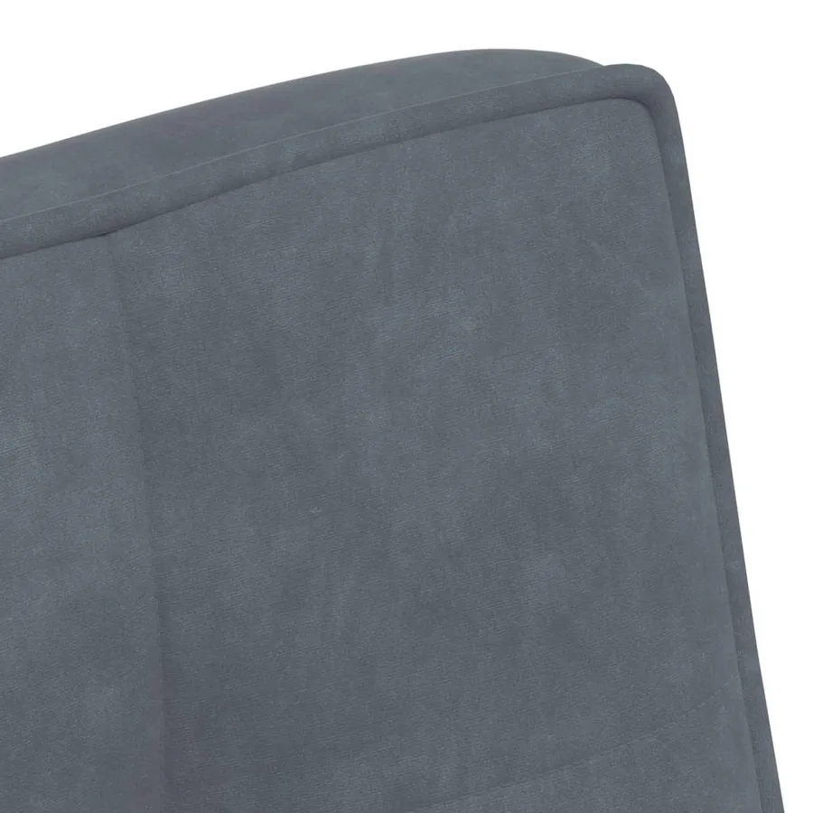 Banc gris foncé 110x74x84 cm velours - 7