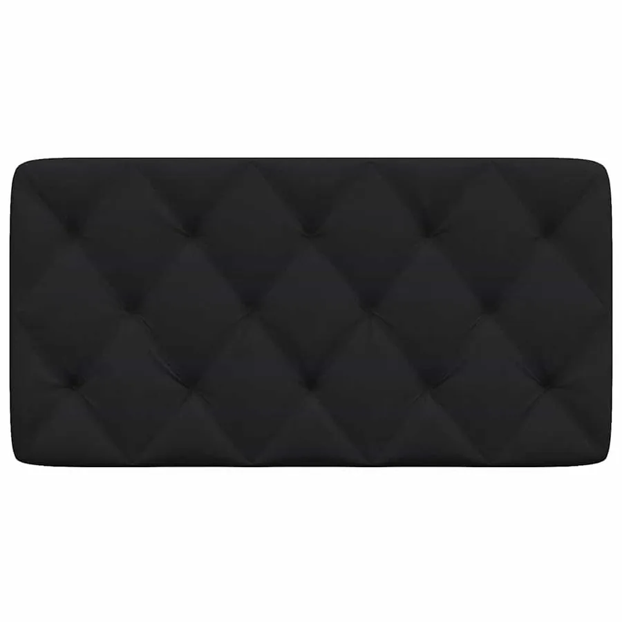 Coussin de tête de lit noir 100 cm tissu - 4