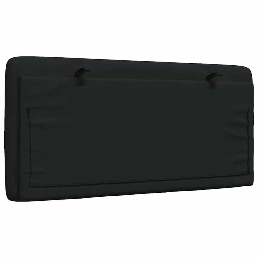 Coussin de tête de lit noir 100 cm tissu - 6
