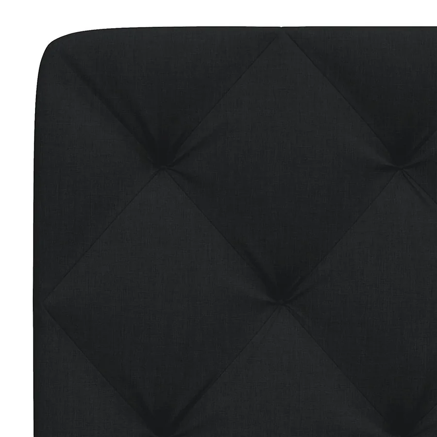 Coussin de tête de lit noir 100 cm tissu - 7