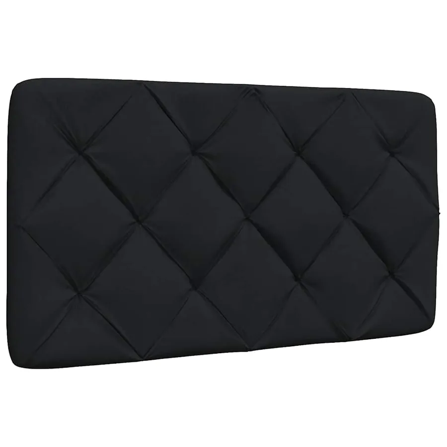 Lit avec matelas noir 90x190 cm tissu - 9