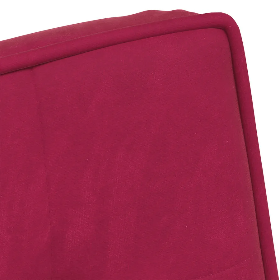 Chaise de relaxation avec tabouret Bordeaux Velours - 9