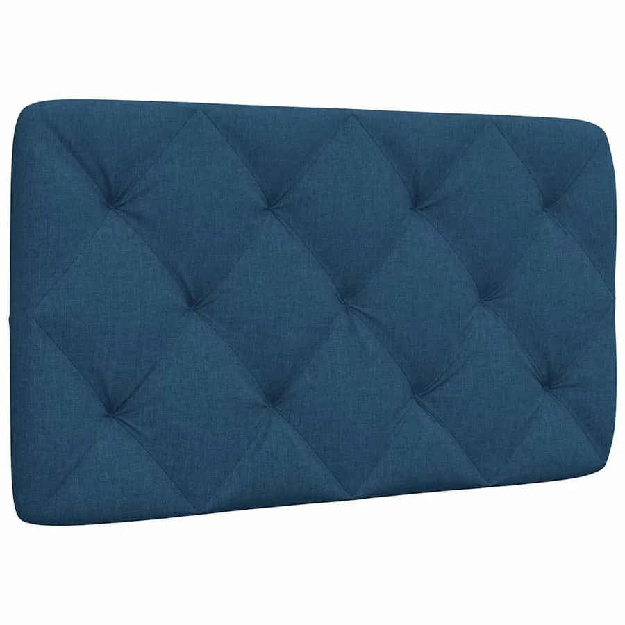 Coussin de tête de lit bleu 80 cm tissu