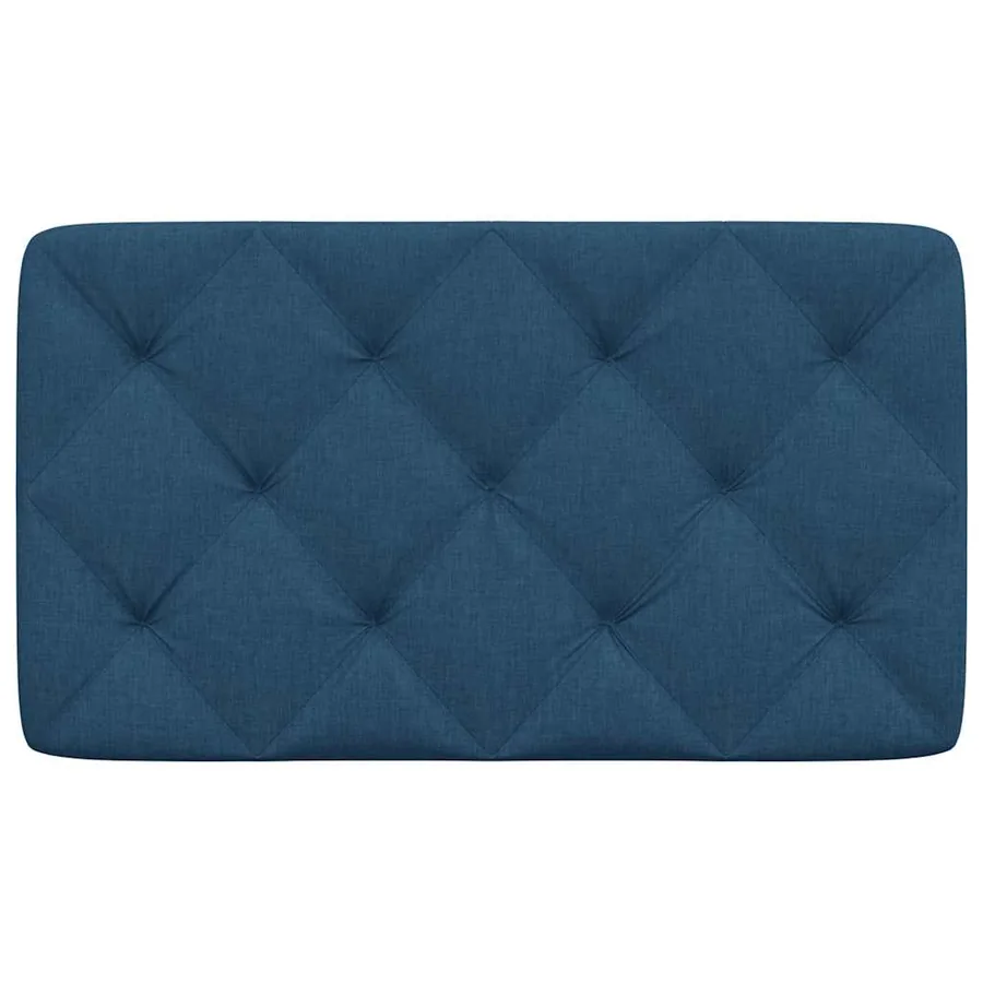 Coussin de tête de lit bleu 80 cm tissu - 4