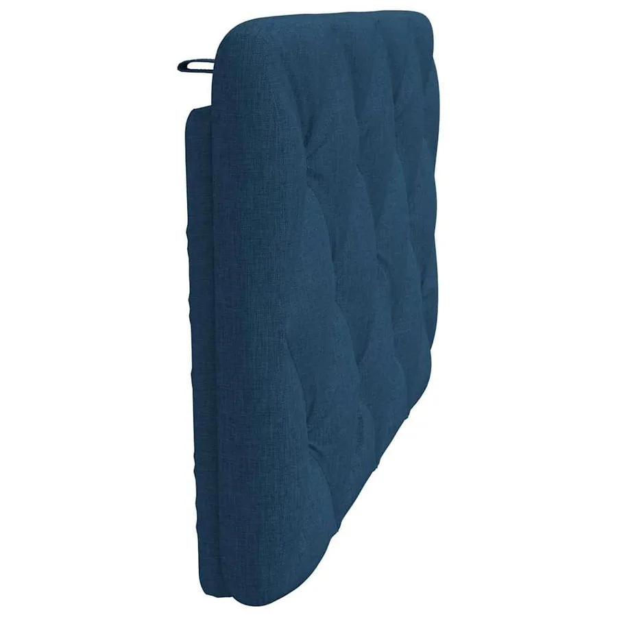 Coussin de tête de lit bleu 80 cm tissu - 5