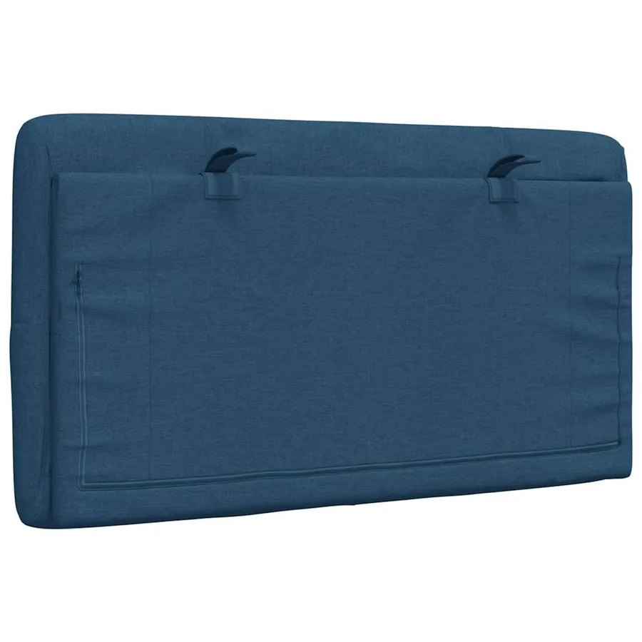 Coussin de tête de lit bleu 80 cm tissu - 6