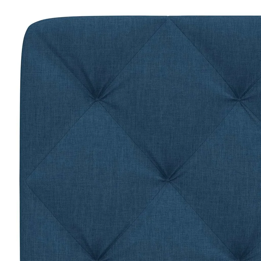 Coussin de tête de lit bleu 80 cm tissu - 7
