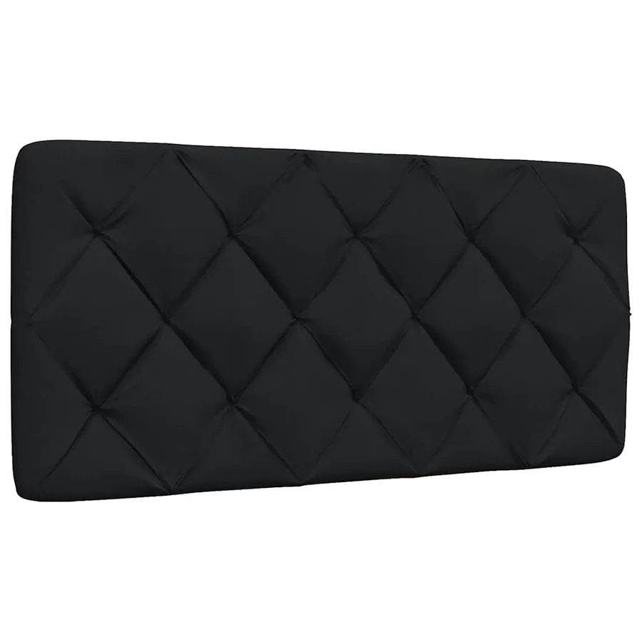 Cadre de lit sans matelas noir 100x200 cm tissu - 7