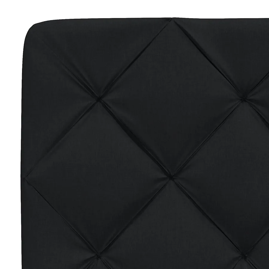 Cadre de lit avec LED sans matelas noir 80x200 cm tissu - 12