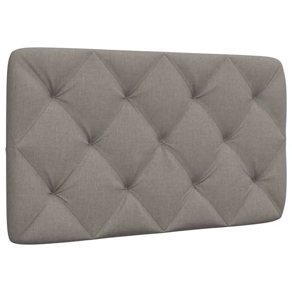 Coussin de tête de lit taupe 80 cm tissu