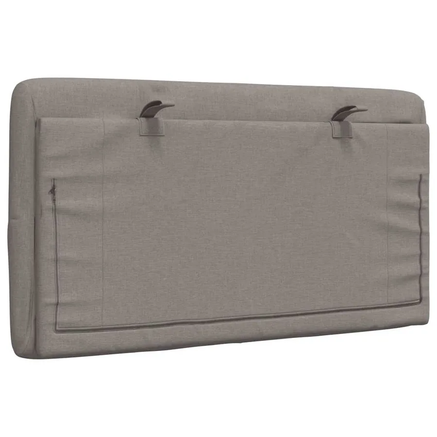 Coussin de tête de lit taupe 80 cm tissu - 6