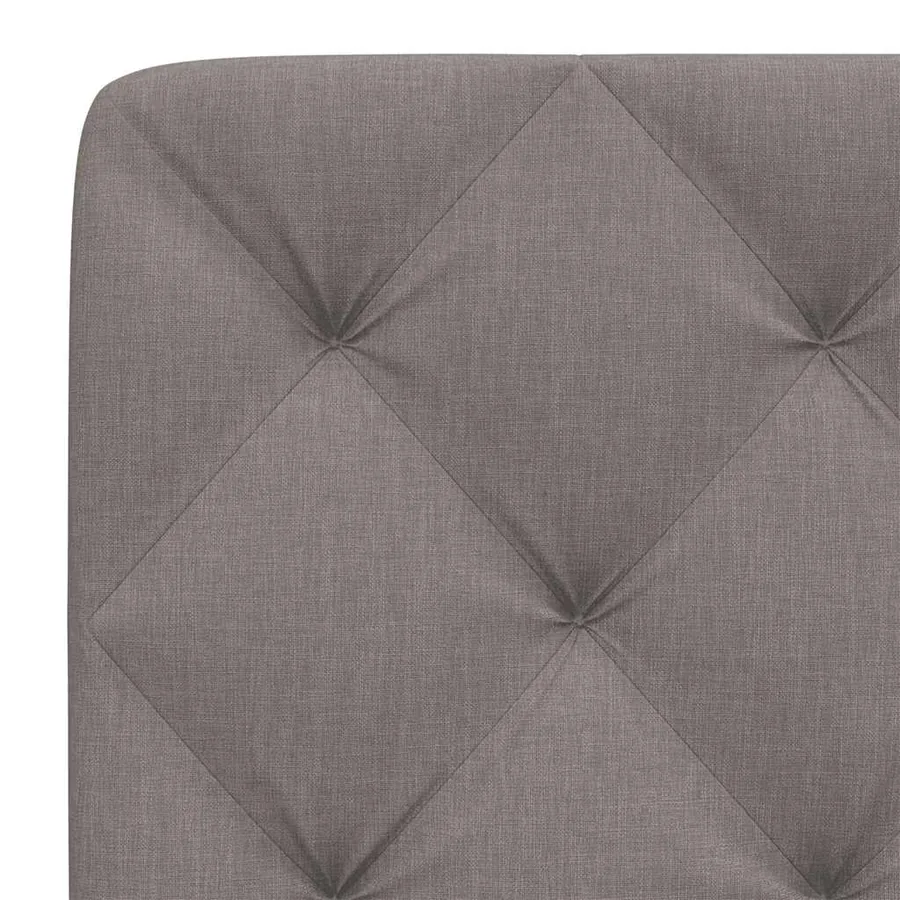 Coussin de tête de lit taupe 80 cm tissu - 7