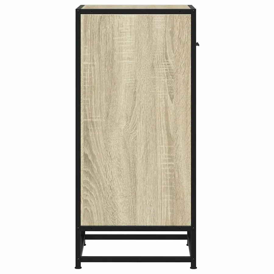 Buffet chêne sonoma 35,5x35x76 cm bois d'ingénierie et métal - 6