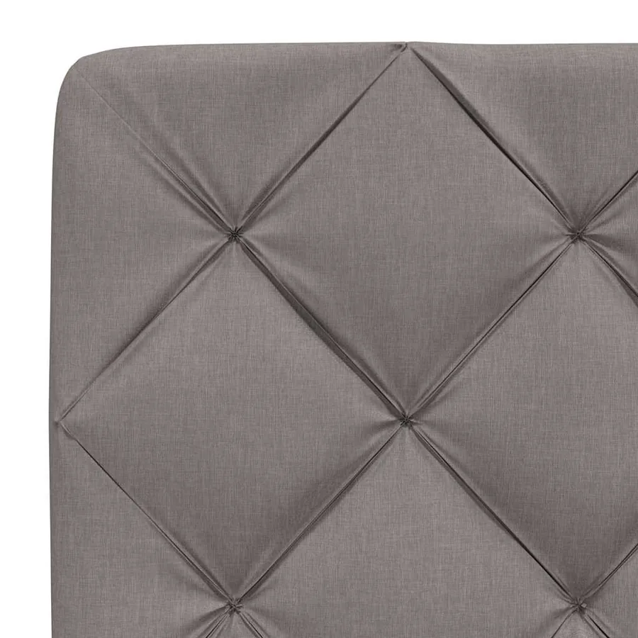 Lit avec matelas taupe 80x200 cm tissu - 11
