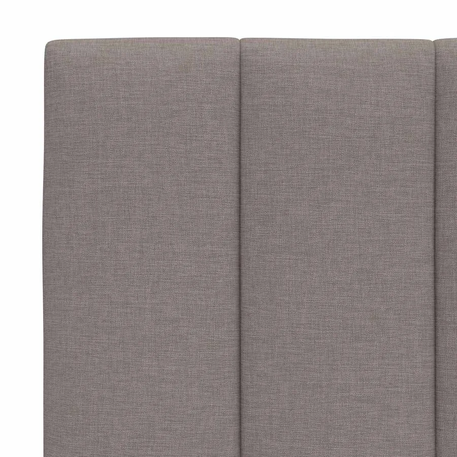 Cadre de lit sans matelas Hanko taupe 160x200 cm tissu - 12