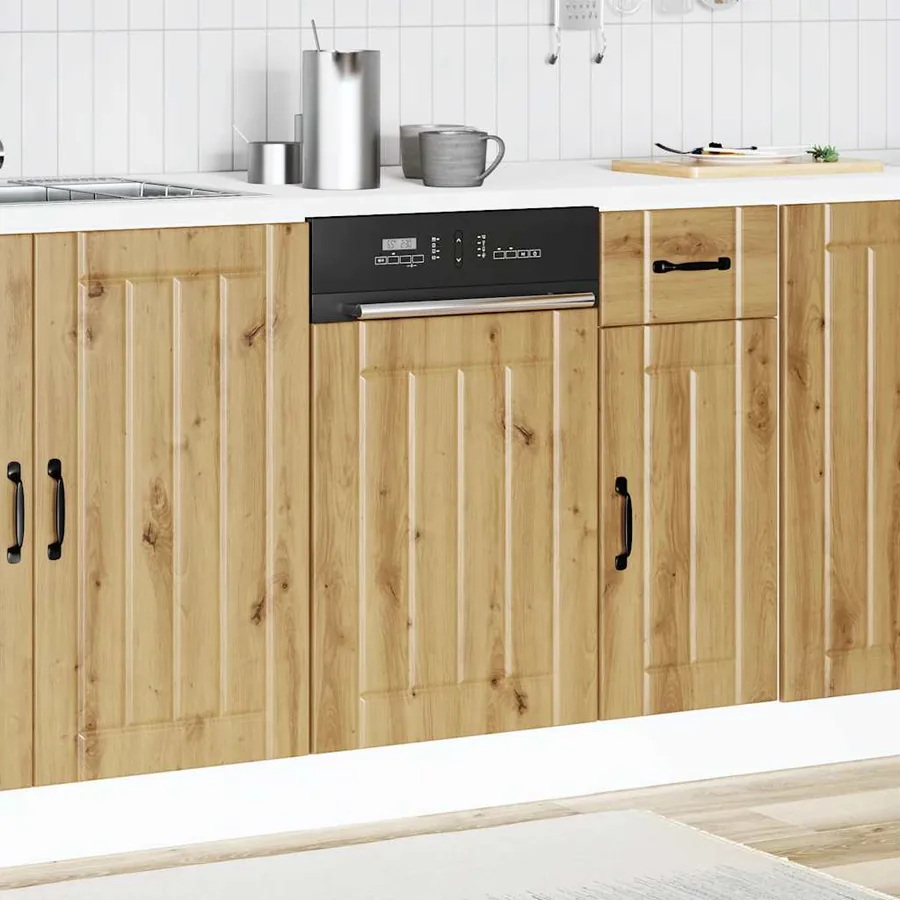 Panneau de lave-vaisselle Lucca chêne artisanal bois ingénierie - 3