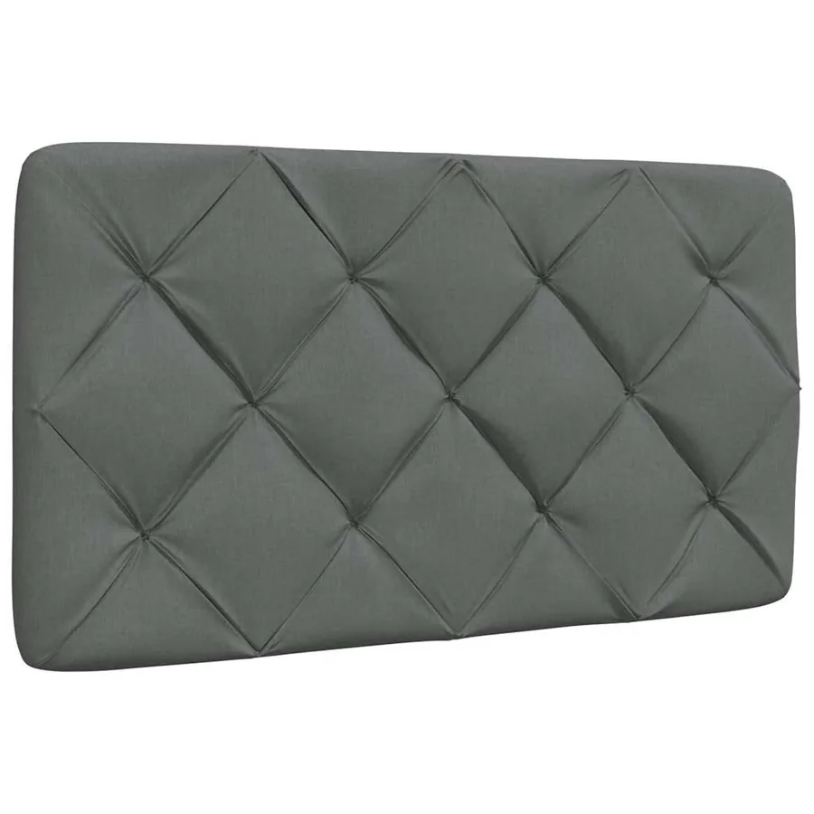Cadre de lit avec LED sans matelas gris foncé 90x200 cm tissu - 6
