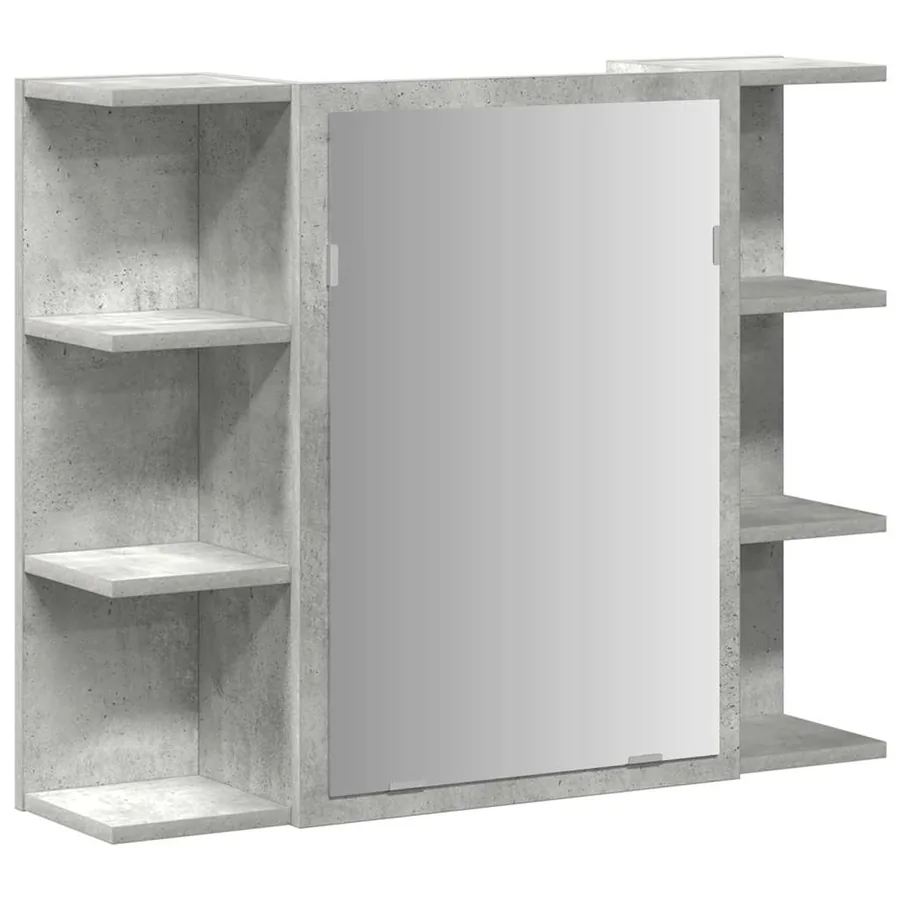Ensemble de meubles de salle de bain 3 pcs gris béton - 8