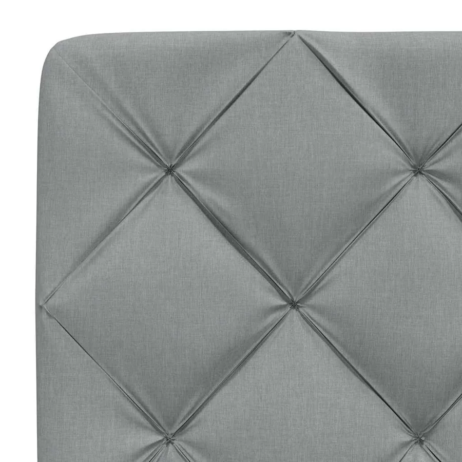 Lit avec matelas gris clair 140x200 cm tissu - 11